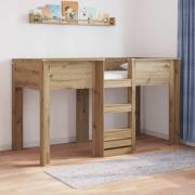 vidaXL Köksbädd för barn Artisan Ek 75 x 190 cm Konstruerat trä