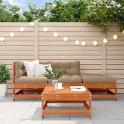 vidaXL Trädgård loungemöbler 4 pcs VaxBrun Massivt furu