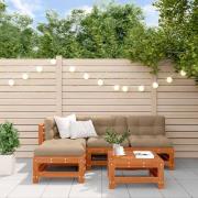 vidaXL Trädgård loungemöbler 5 pcs VaxBrun Massivt furu