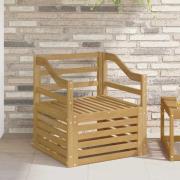 vidaXL Utomhussoffa Massivt Akaciaträ Vit