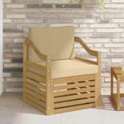 vidaXL Utomhussoffa Polyester Vit och beige