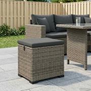 vidaXL Trädgårdsfotpall med kudde 40 x 30 x 40 cm