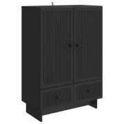 vidaXL Sideboard Svart 66 x 34,5 x 95 cm Konstruerat trä