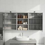 vidaXL Badrumsskåpsset 3 pcs 126 x 16 x 62.5 cm Konstruerat trä