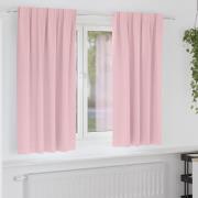 vidaXL Mörkläggningsgardiner med Ringar 2 pcs Babyrosa 175 x 140 cm