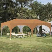 vidaXL Pop-up Partytält Beige 575 x 288 x 245 cm Oxford Tyg