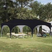 vidaXL Pop-up Partytält Svart 575 x 288 x 245 cm Oxford Tyg