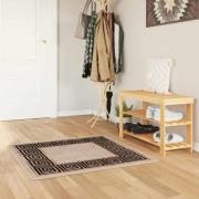 vidaXL Mattlöpare MARSA Svart 100 x 100 cm Polyester och PVC