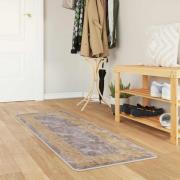 vidaXL Mattlöpare MARSA Grå 50 x 200 cm Polyester och PVC