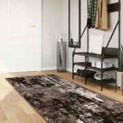 vidaXL Mattlöpare MARSA Svart 80 x 250 cm Polyester och PVC