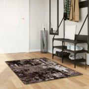 vidaXL Mattlöpare MARSA Svart 100 x 150 cm Polyester och PVC