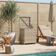 vidaXL Kuddbox Ljusgrå 55 x 55 x 69 cm konstrotting