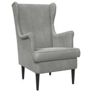 vidaXL fåtölj Ljusgrå Sammet
