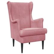 vidaXL fåtölj Rosa Sammet