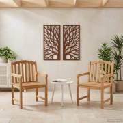 vidaXL Handsnidade rosstolar 2 pcs Naturlig 58 x 60 x 90 cm