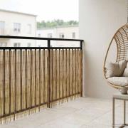 vidaXL Trädgårdsstängsel Karbomiserad 1000 x 90 cm Vass