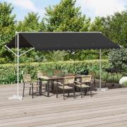 vidaXL Fristående markis Antracit 4 × 3 m Polyester