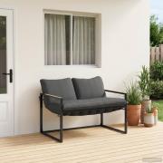 vidaXL Trädgårdsoffset Svart och Anthracit Stål