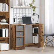 vidaXL Skrivbord med låda Gammalt trä 100 x 40 x 75 cm Konstruerat trä