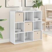 vidaXL Sideboard med låda Vit 88,5 x 29 x 84,5 cm