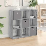 vidaXL Sideboard med låda Grå Sonoma 88,5 x 29 x 84,5 cm