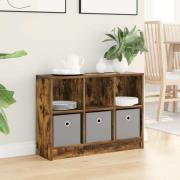 vidaXL Sideboard med låda Rökt ek 73,5 x 22,5 x 53,5 cm