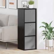 vidaXL Sideboard med låda Svart Ek 35 x 32 x 99,5 cm