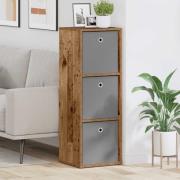 vidaXL Sideboard med låda Gammalt trä 35 x 32 x 99,5 cm