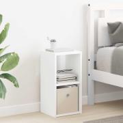 vidaXL Sängbord med låda Vit 25,5 x 22 x 49,5 cm Konstruerat trä