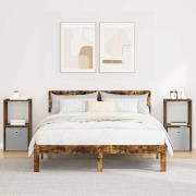 vidaXL Sängbord 2 pcs Rökt ek 35 x 32 x 68,5 cm Konstruerat trä
