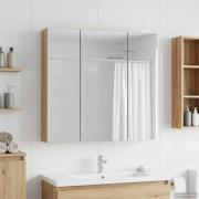 vidaXL Badrumsspegelskåp Artisan Ek 70 x 14,5 x 70 cm Konstruerat trä
