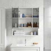 vidaXL Badrumsspegelskåp Vit 60 x 14.5 x 70 cm Konstruerat trä