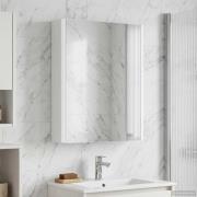 vidaXL Badrumsspegelskåp för Vit 43 x 11,5 x 60,5 cm Konstruerat trä