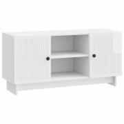 vidaXL TV-skåp 102 x 34,5 x 50 cm Vit högglans Konstruerat trä