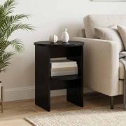 vidaXL Sidokabinett 2 pcs Svart Ø40 x 50 cm Konstruerat trä