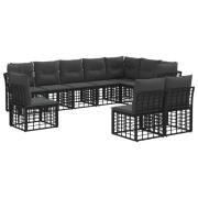vidaXL Utomhussoffset Svart Polyester