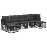 vidaXL Utomhussoffset Svart Polyester