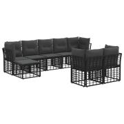 vidaXL Utomhussoffset Svart och Mörkgrå Polyester