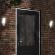 vidaXL Utomhusvägglampor LED 2 st vit gjuten aluminium