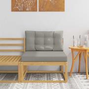 vidaXL Utomhus Mellansoffa Polyester Vit