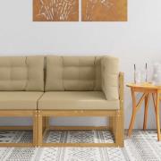 vidaXL Utehörnsoffa Polyester Vit