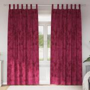 vidaXL Sammetsgardiner med gardiner 2 pcs Vinröd 225 x 140 cm Sammet