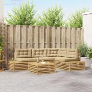 vidaXL 5 Stycke Utomhussoffset Polyester Vit