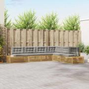 vidaXL 6 Stycke Utomhussoffset Polyester Vit