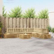 vidaXL 7 Stycke Utomhussoffset Polyester Vit