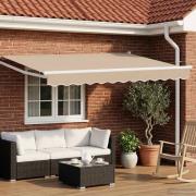 vidaXL Elektrisk Retraktabel Markis Beige 3,5 x 2 m