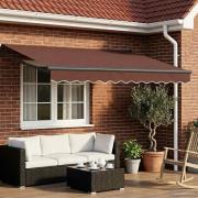 vidaXL Manuell Utdragbar Markis Brun 3,5 x 2 m