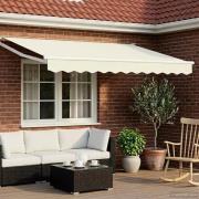 vidaXL Manuell utdragbar markis med LED-lampor 3,5 x 2 m