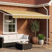 vidaXL Manuell utdragbar markis med LED-lampor 3 x 2,5 m