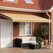 vidaXL Manuell utdragbar markis med LED-lampor 4 × 3 m